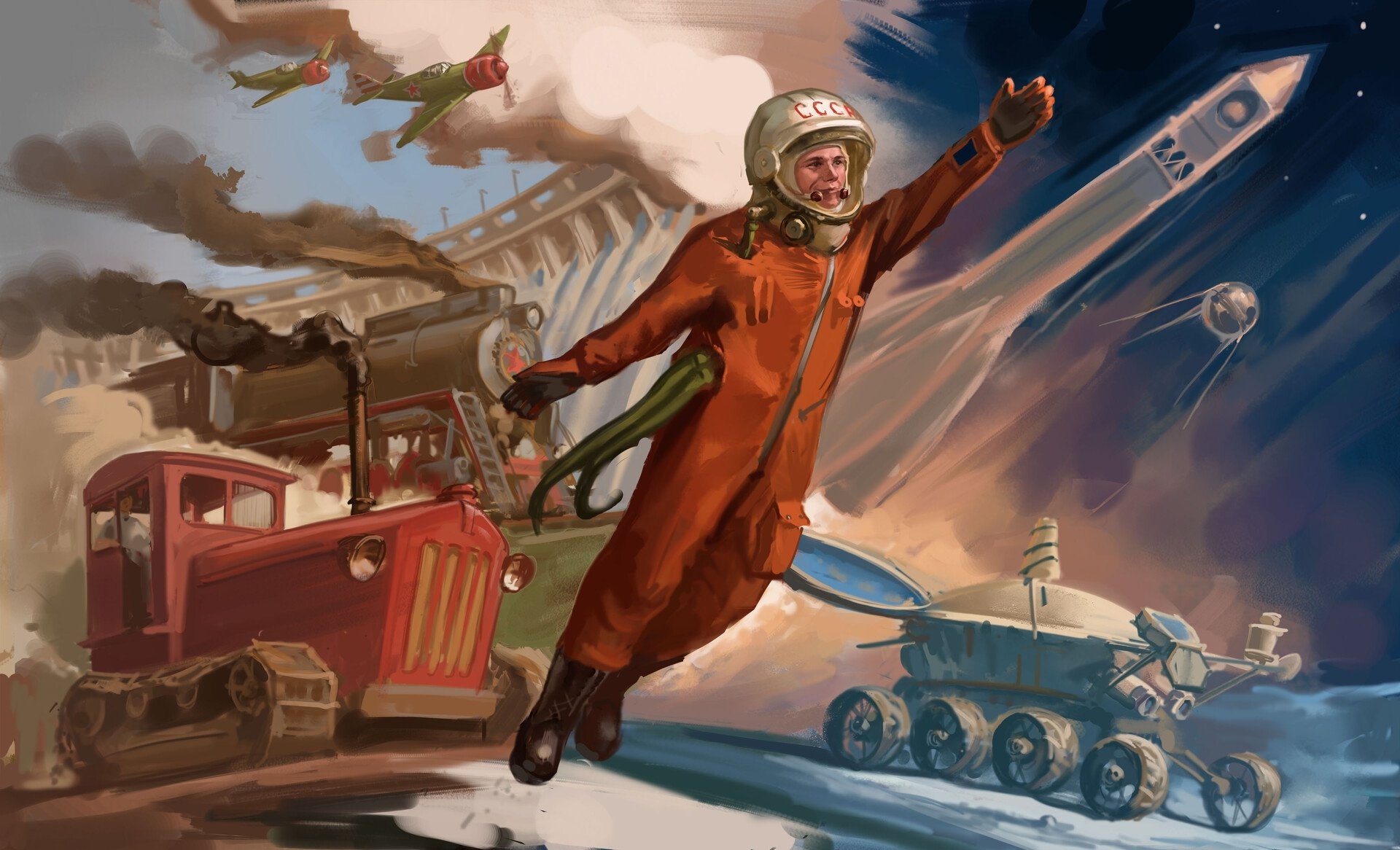 Download Yuri Gagarin Sci Fi Astronaut HD Wallpaper