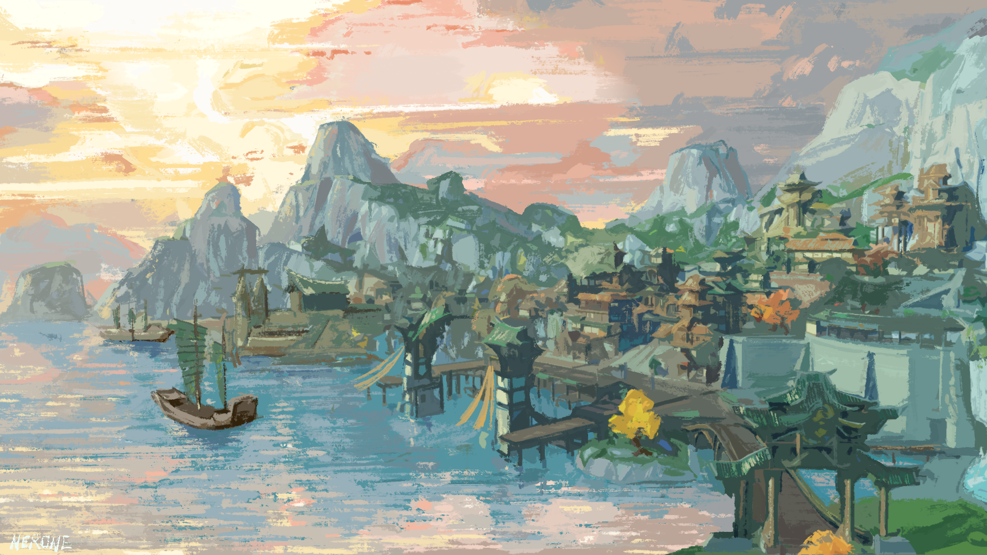 Download Scenery Video Game Genshin Impact HD Wallpaper by Nerone