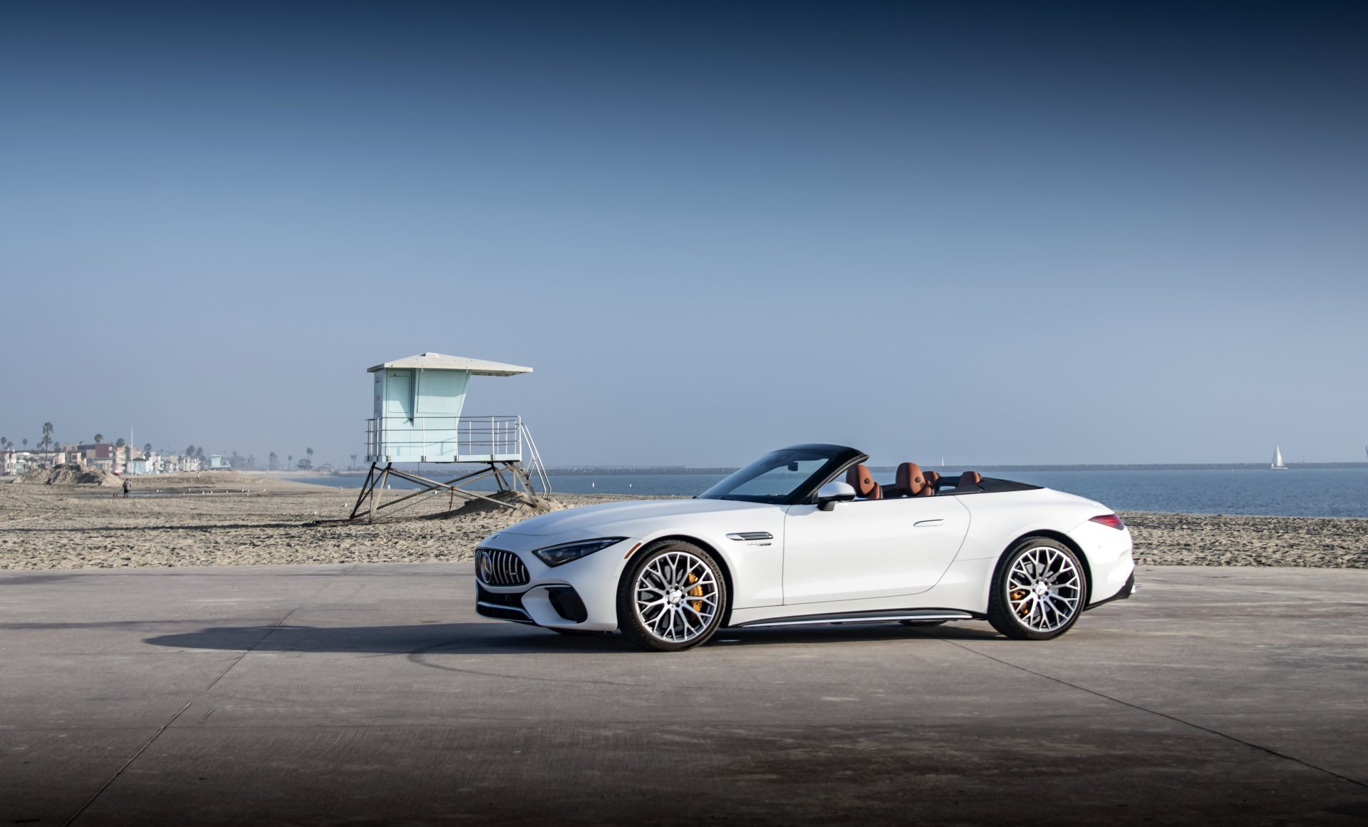 Download Cabriolet Mercedes-AMG SL 55 4MATIC Vehicle Mercedes-AMG SL 4k Ultra HD Wallpaper