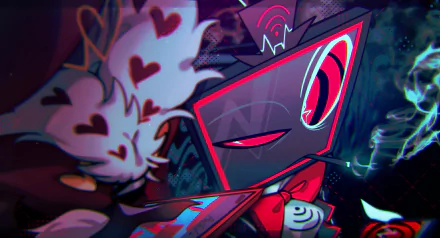 Vox (Hazbin Hotel) Valentino (Hazbin Hotel) TV Show Hazbin Hotel HD Desktop Wallpaper | Background Image