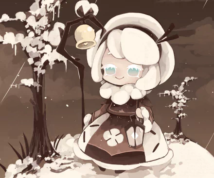 Cotton Cookie (Cookie Run) video game COOKIE RUN: KINGDOM HD Desktop Wallpaper | Background Image