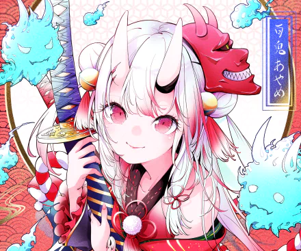 hololive Nakiri Ayame Anime Virtual Youtuber HD Desktop Wallpaper | Background Image