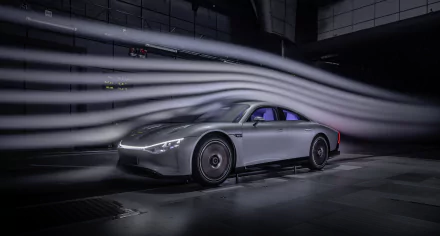 electric car silver car vehicle Mercedes-Benz Vision EQXX HD Desktop Wallpaper | Background Image