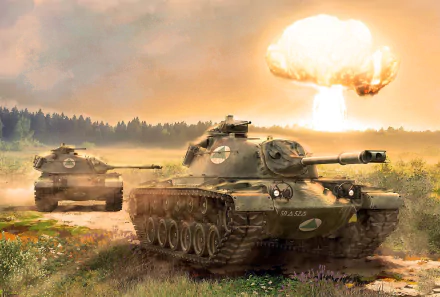 M48 Patton explosion military tank HD Desktop Wallpaper | Background Image
