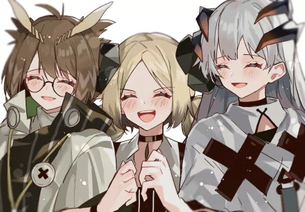 Silence (Arknights) Saria (Arknights) Ifrit (Arknights) video game Arknights HD Desktop Wallpaper | Background Image