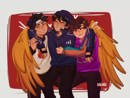 Sapnap (Youtuber) Quackity (Youtuber) Karl Jacobs video game Dream SMP HD Desktop Wallpaper | Background Image