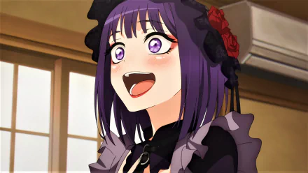 HD PC desktop wallpaper featuring Marin Kitagawa from the anime My Dress-Up Darling, showcasing her vibrant expression and detailed costume.