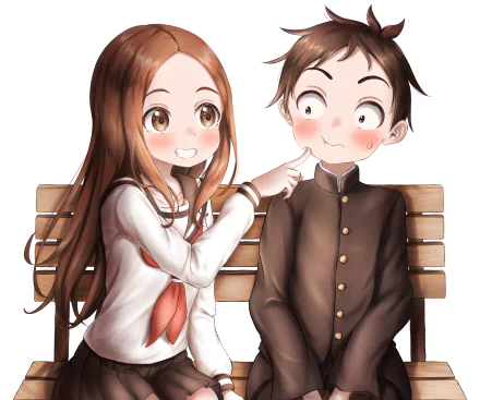 Takagi (Karakai Jouzu no Takagi-san) Nishikata (Karakai Jouzu no Takagi-san) Anime Teasing Master Takagi-san HD Desktop Wallpaper | Background Image