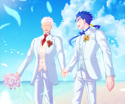 Lancer (Fate/Stay Night) Archer (Fate/Stay Night) Anime Fate/Stay Night HD Desktop Wallpaper | Background Image