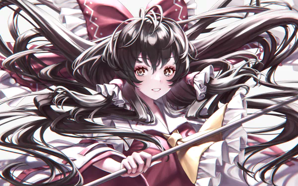 Reimu Hakurei Anime Touhou HD Desktop Wallpaper | Background Image