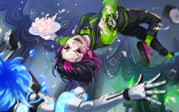 Ortho Shroud from Twisted Wonderland, featuring Lilia Vanrouge, depicted in a dynamic HD video game wallpaper with vibrant colors and action-packed energy.