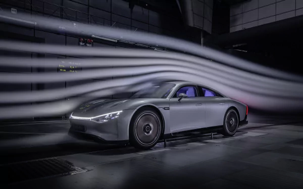 electric car silver car vehicle Mercedes-Benz Vision EQXX HD Desktop Wallpaper | Background Image