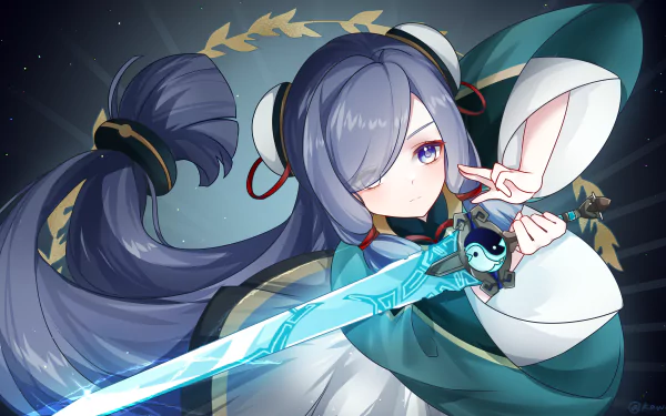 Shenhe (Genshin Impact) video game Genshin Impact HD Desktop Wallpaper | Background Image