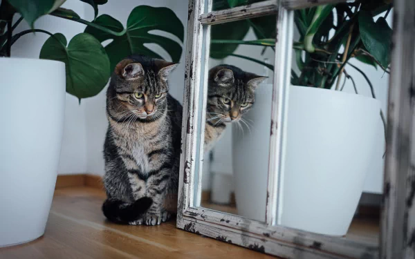 mirror Animal cat HD Desktop Wallpaper | Background Image