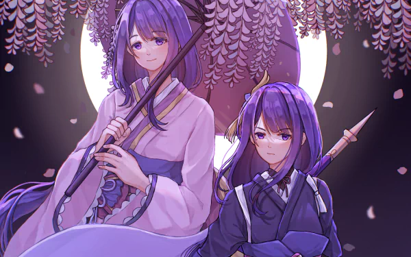 Baal Raiden Shogun (Genshin Impact) Raiden Makoto video game Genshin Impact HD Desktop Wallpaper | Background Image