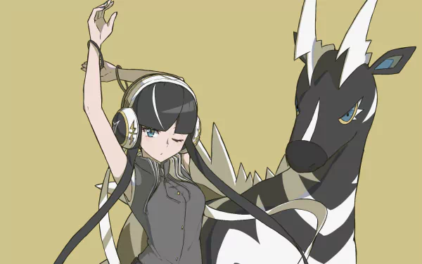 Zebstrika (Pokémon) Kamitsure (Pokémon) Pokemon: Black and White Anime Pokemon HD Desktop Wallpaper | Background Image