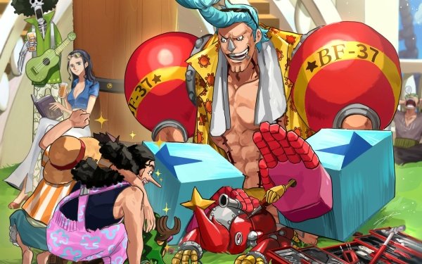 Anime One Piece Franky Usopp Monkey D. Luffy Nico Robin Brook Roronoa Zoro HD Wallpaper | Background Image