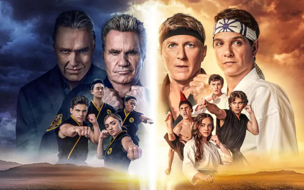 William Zabka Ralph Macchio Johnny Lawrence Daniel LaRusso TV Show Cobra Kai HD Desktop Wallpaper | Background Image