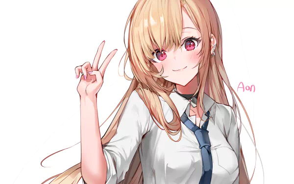  Marin Kitagawa doing the peace sign.