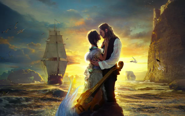 Benjamin Walker Kaya Scodelario movie The King's Daughter HD Desktop Wallpaper | Background Image