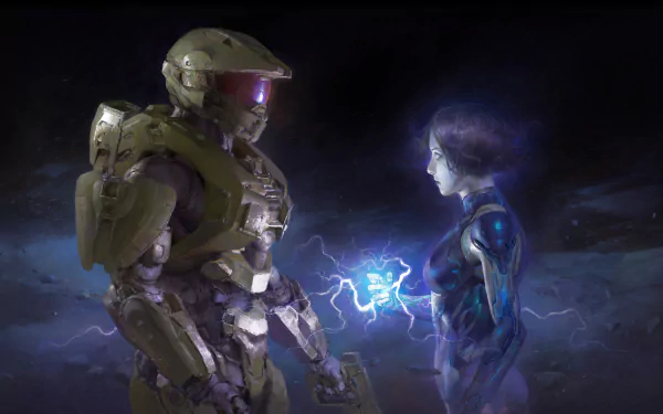 Cortana (Halo) Master Chief video game Halo Infinite HD Desktop Wallpaper | Background Image