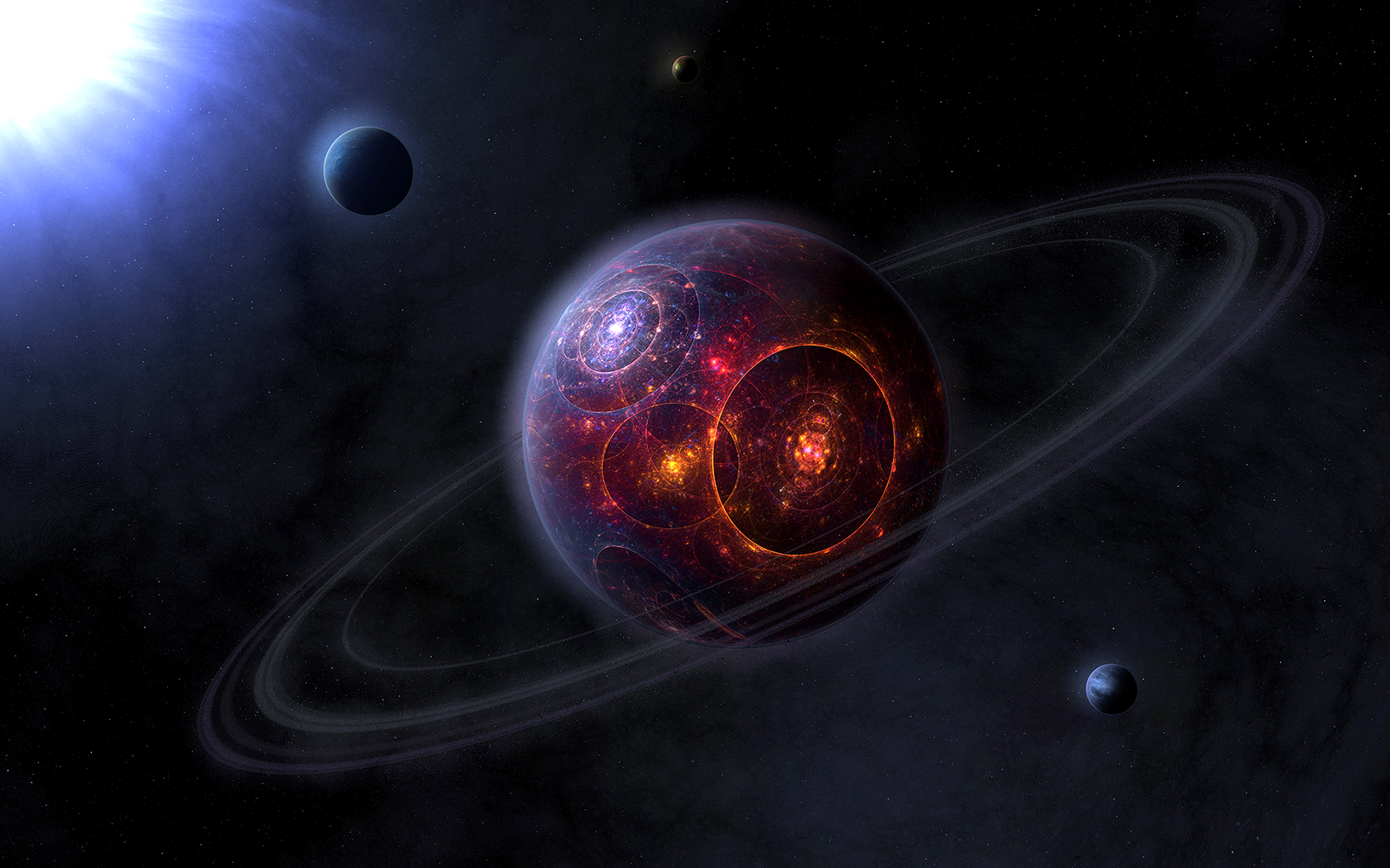 planets colliding 2560x1440