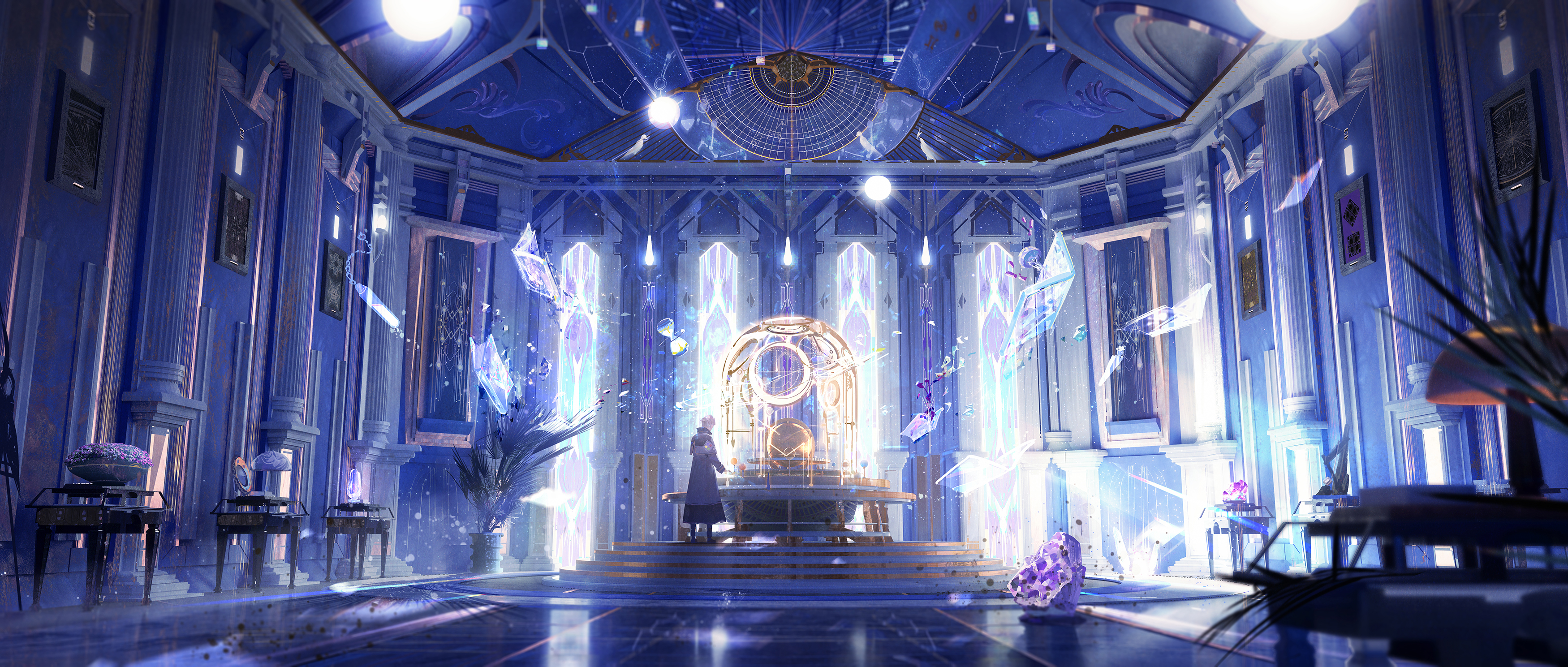 Throne room, Anime background, Fantasy art landscapes