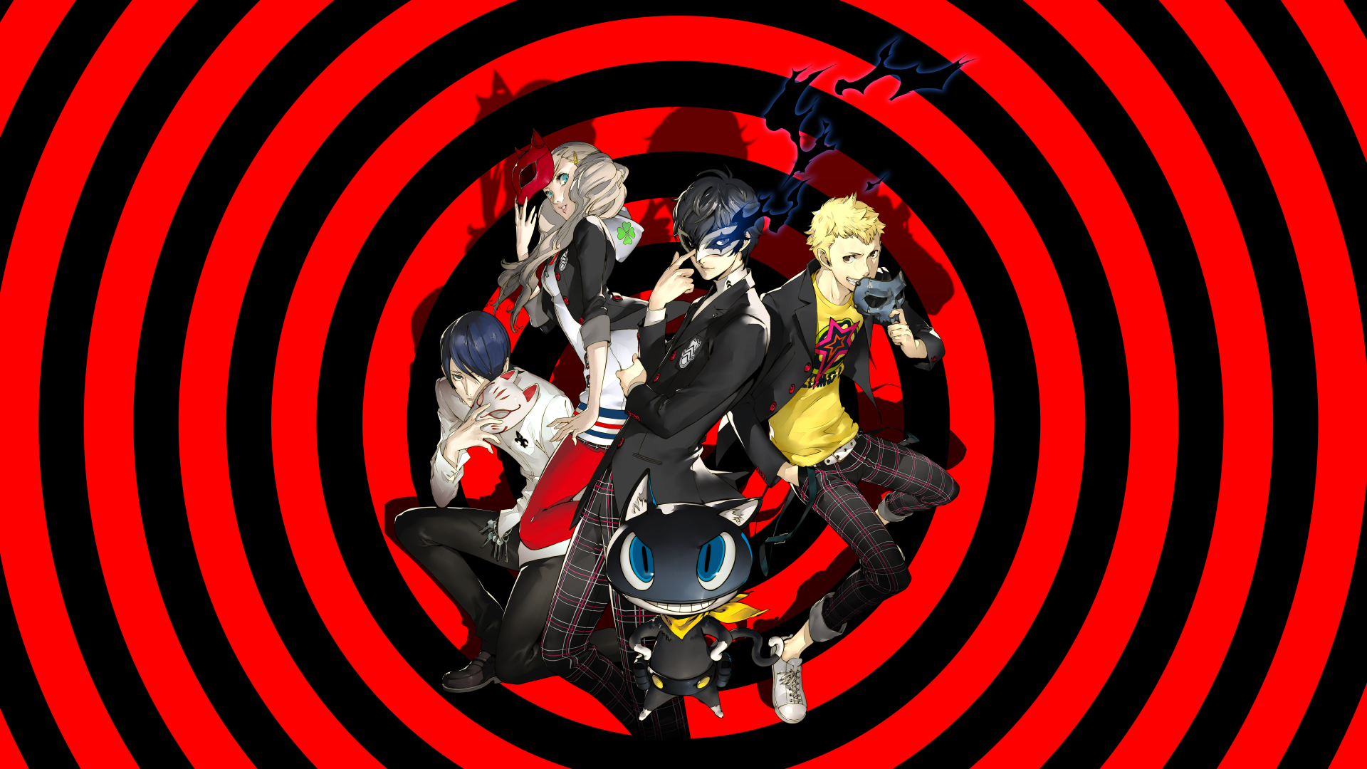 Download Ann Takamaki Yusuke Kitagawa Ryuji Sakamoto Morgana (Persona) Protagonist (Persona) Video Game Persona 5 Royal 4k Ultra HD Wallpaper