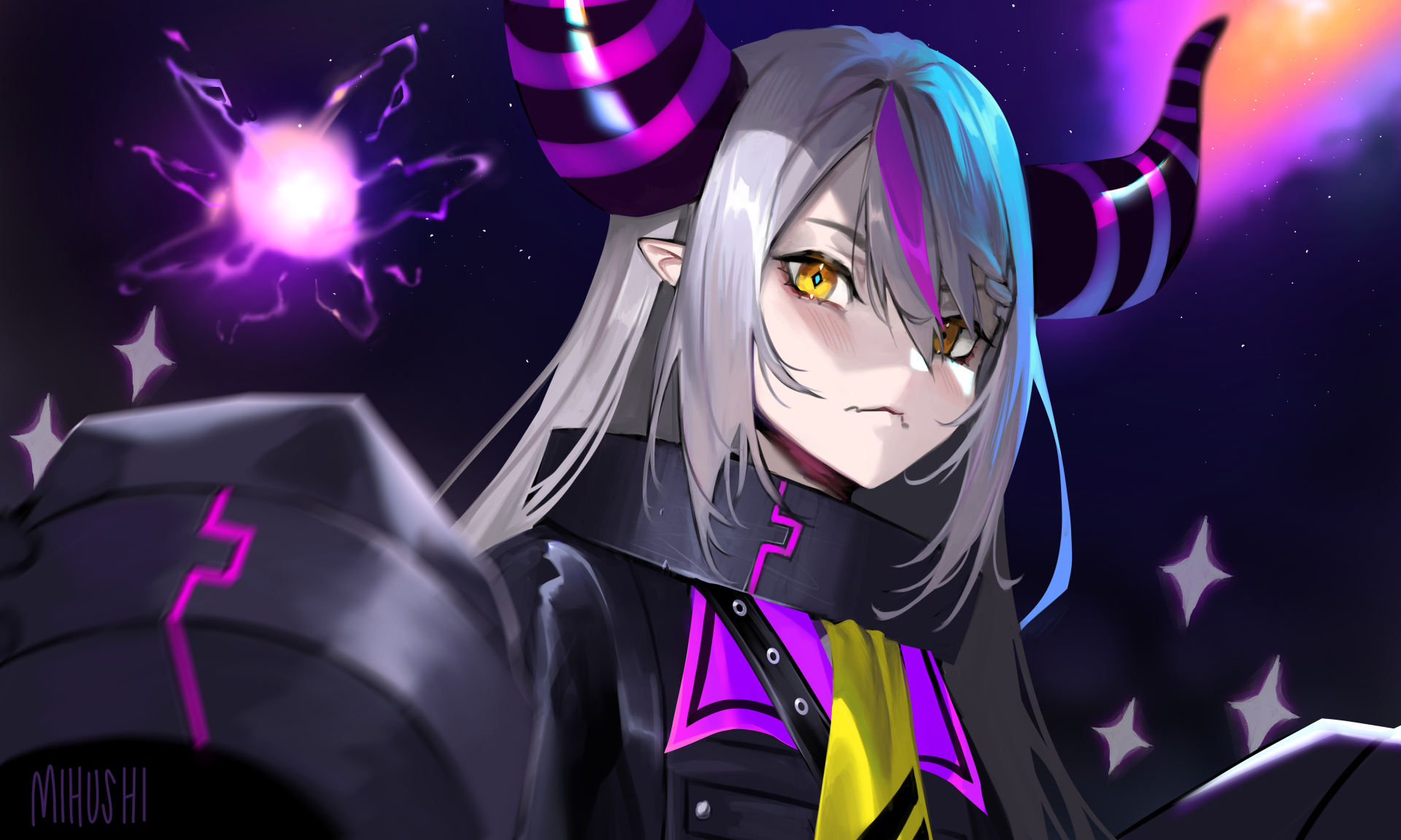 Download La+ Darknesss (Virtual Youtuber) Hololive Anime Virtual Youtuber 4k Ultra HD Wallpaper by Mihushi