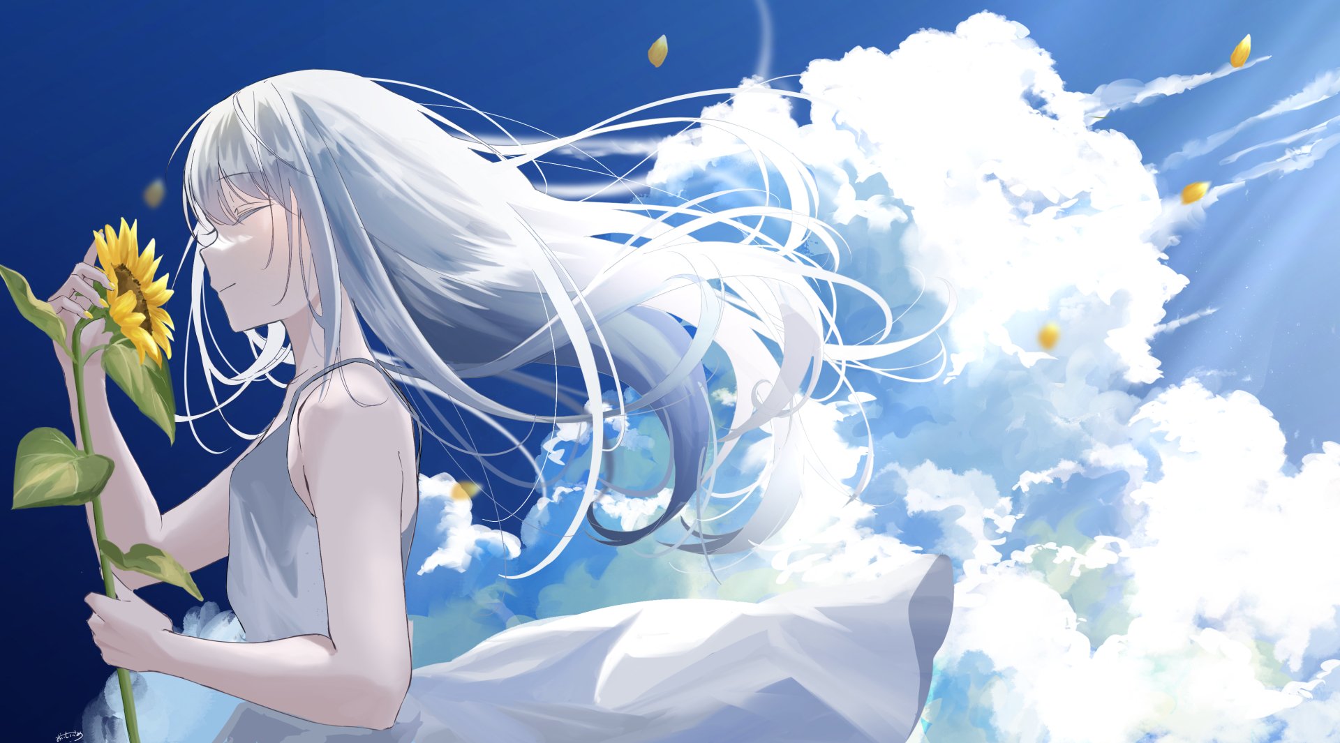 Download Mood Anime Girl Anime Girl HD Wallpaper by おいしいさめ