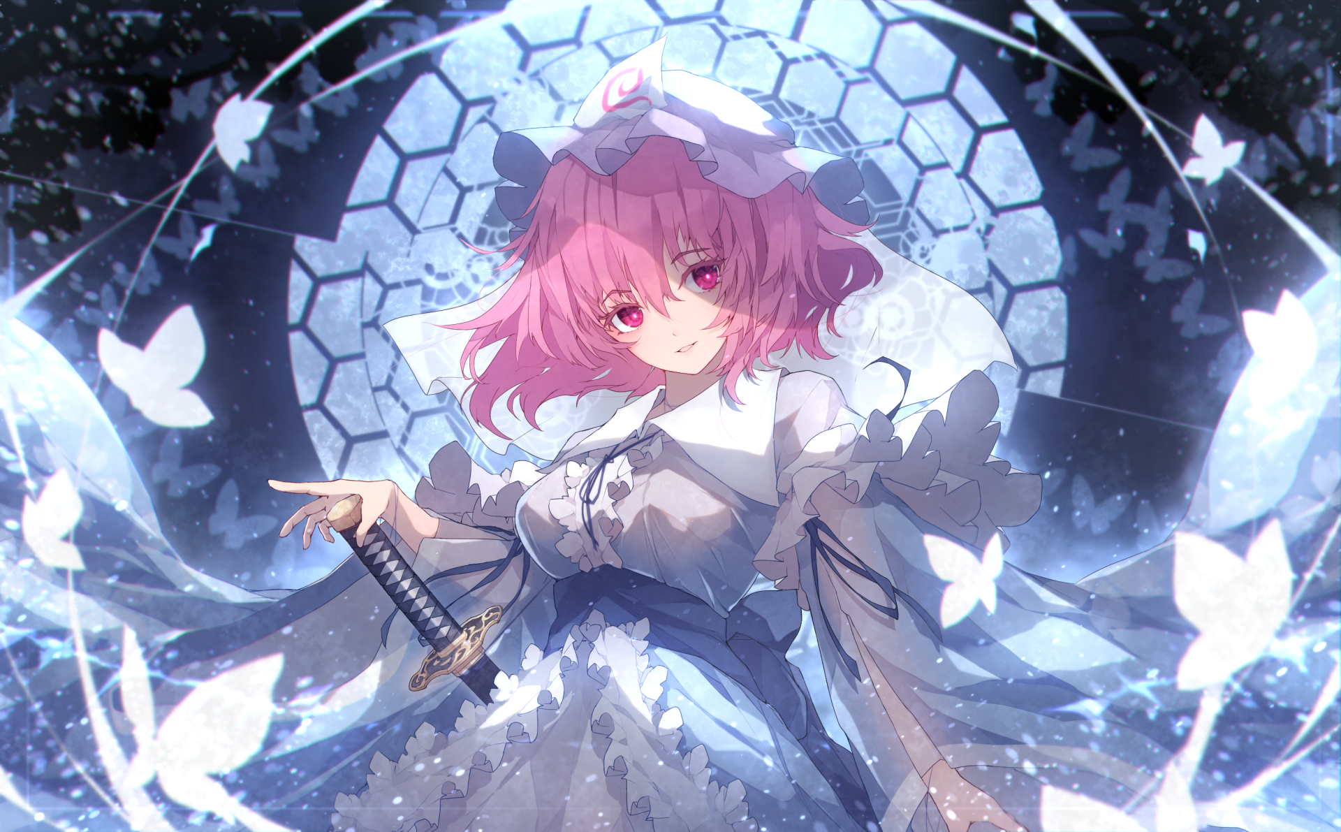 Download Yuyuko Saigyouji Pink Hair Anime Touhou HD Wallpaper by cheeseroll8443
