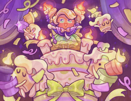 Birthday Cake Cookie (Cookie Run) video game Cookie Run: OvenBreak HD Desktop Wallpaper | Background Image
