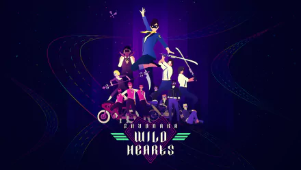 video game Sayonara Wild Hearts HD Desktop Wallpaper | Background Image