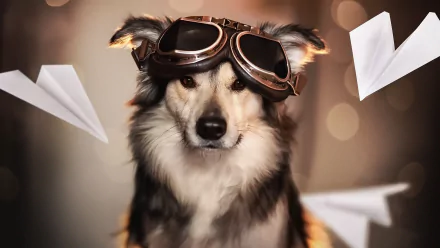 paper plane Animal dog HD Desktop Wallpaper | Background Image