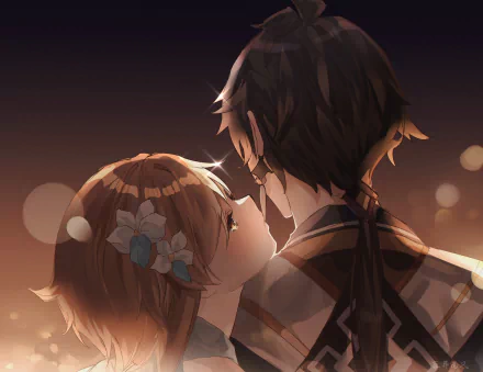 Zhongli (Genshin Impact) Lumine (Genshin Impact) video game Genshin Impact HD Desktop Wallpaper | Background Image