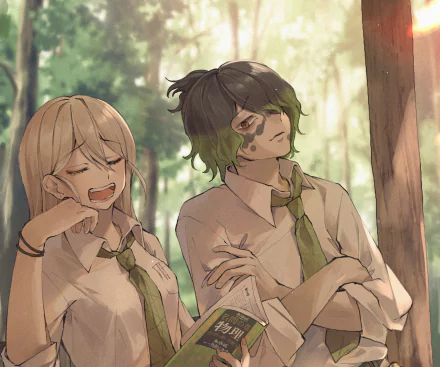 Gyutaro (Demon Slayer) Daki (Demon Slayer) Anime Demon Slayer: Kimetsu no Yaiba HD Desktop Wallpaper | Background Image