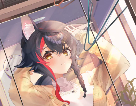 hololive Ookami Mio Anime Virtual Youtuber HD Desktop Wallpaper | Background Image