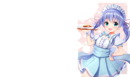 maid Yuuki Chihiro Anime Virtual Youtuber HD Desktop Wallpaper | Background Image