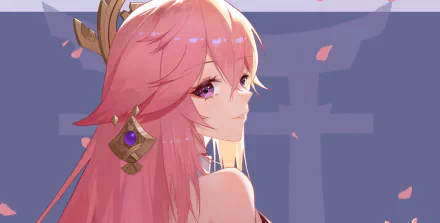 Yae Miko Guuji (Genshin Impact) video game Genshin Impact HD Desktop Wallpaper | Background Image