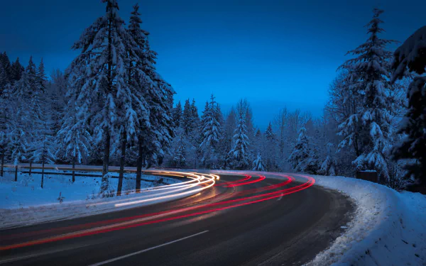 night winter photography time lapse winter night HD Desktop Wallpaper | Background Image