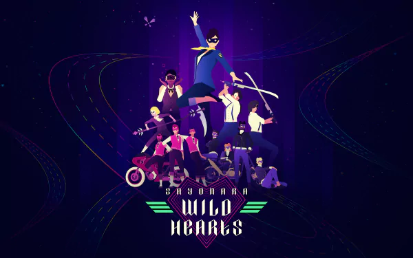 video game Sayonara Wild Hearts HD Desktop Wallpaper | Background Image