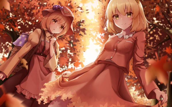 Shizuha Aki Minoriko Aki Anime Touhou HD Desktop Wallpaper | Background Image