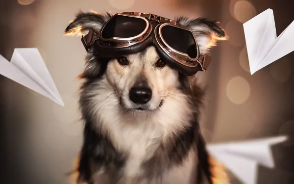 paper plane Animal dog HD Desktop Wallpaper | Background Image