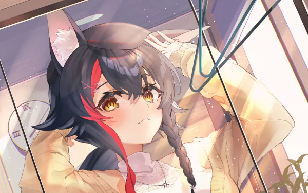 hololive Ookami Mio Anime Virtual Youtuber HD Desktop Wallpaper | Background Image