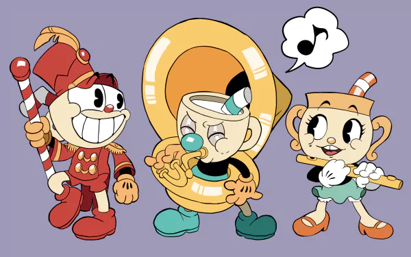 Mugman (Cuphead) Ms. Chalice (Cuphead) Cuphead (Character) video game Cuphead HD Desktop Wallpaper | Background Image