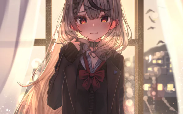 hololive Sakamata Chloe Anime Virtual Youtuber HD Desktop Wallpaper | Background Image