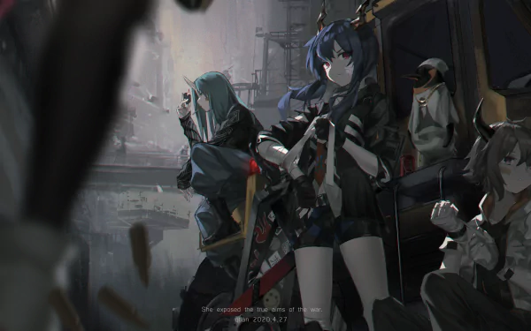 Hoshiguma (Arknights) The Emperor (Arknights) Ch'en (Arknights) Bison (Arknights) Mostima (Arknights) video game Arknights HD Desktop Wallpaper | Background Image