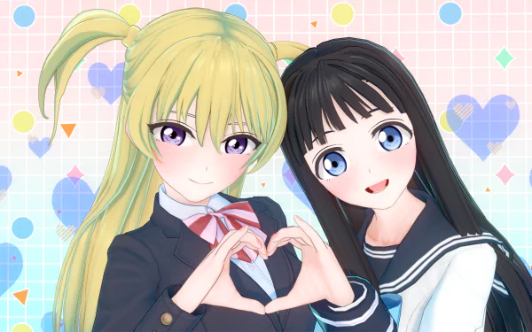 Komichi Akebi Erika Kizaki Anime Akebi's Sailor Uniform HD Desktop Wallpaper | Background Image