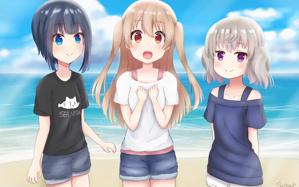 Koi Yoshinaga Koharu Minagi Hiyori Minagi Anime Slow Loop HD Desktop Wallpaper | Background Image