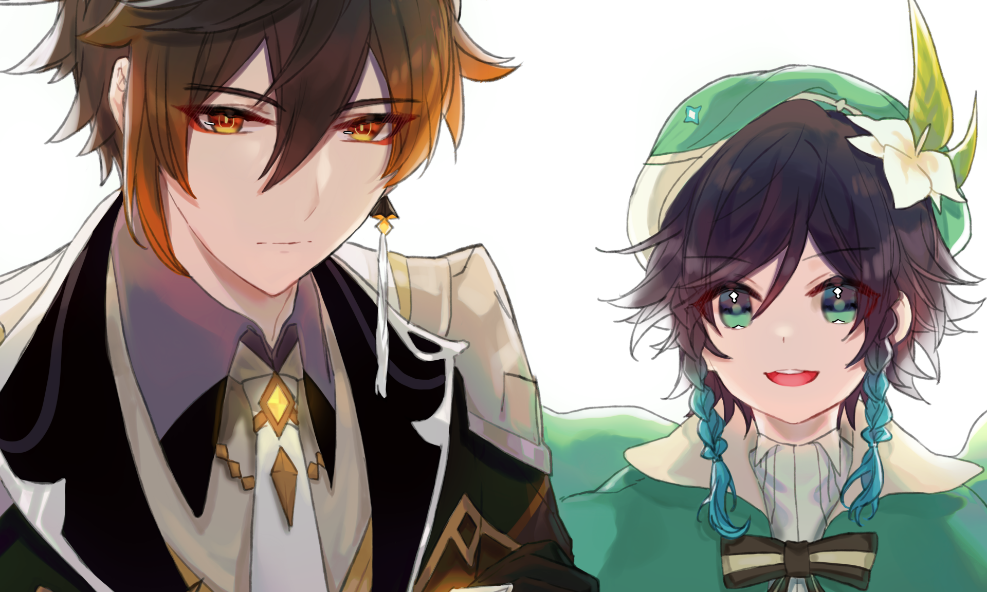 Download Zhongli (Genshin Impact) Venti (Genshin Impact) Video Game Genshin Impact 4k Ultra HD Wallpaper by SP³:p